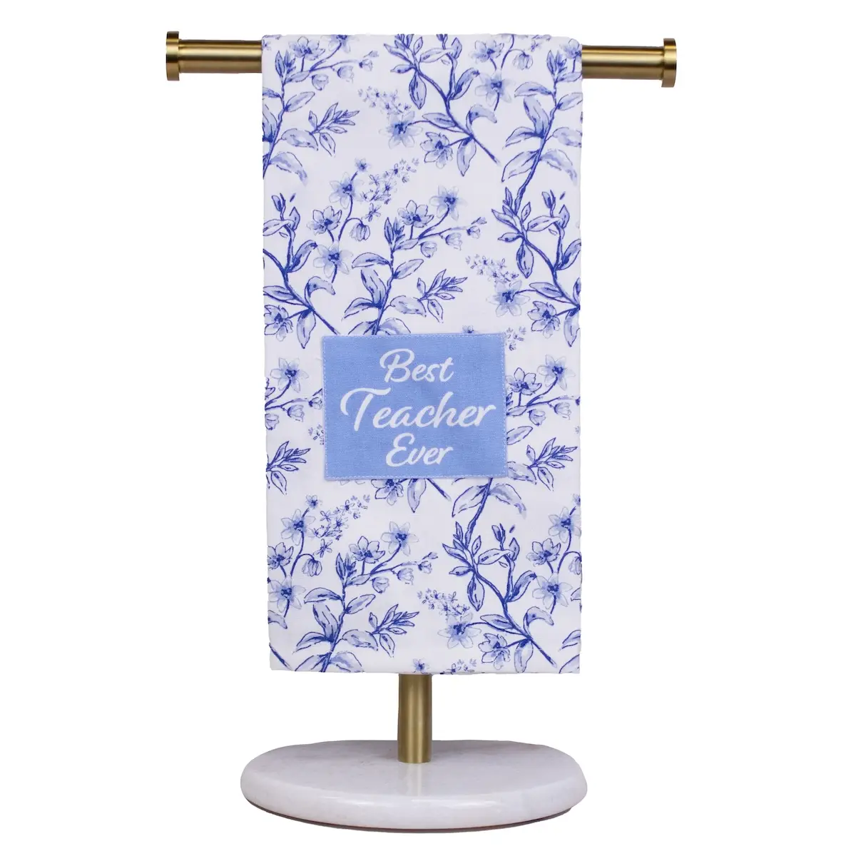 Aldridge Best Teacher Ever Hand Towel White/Blue 20x28