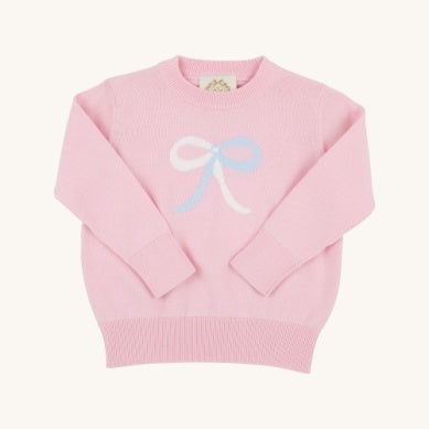 Palm Beach Pink/Bow Isabelle's Intarsia Sweater
