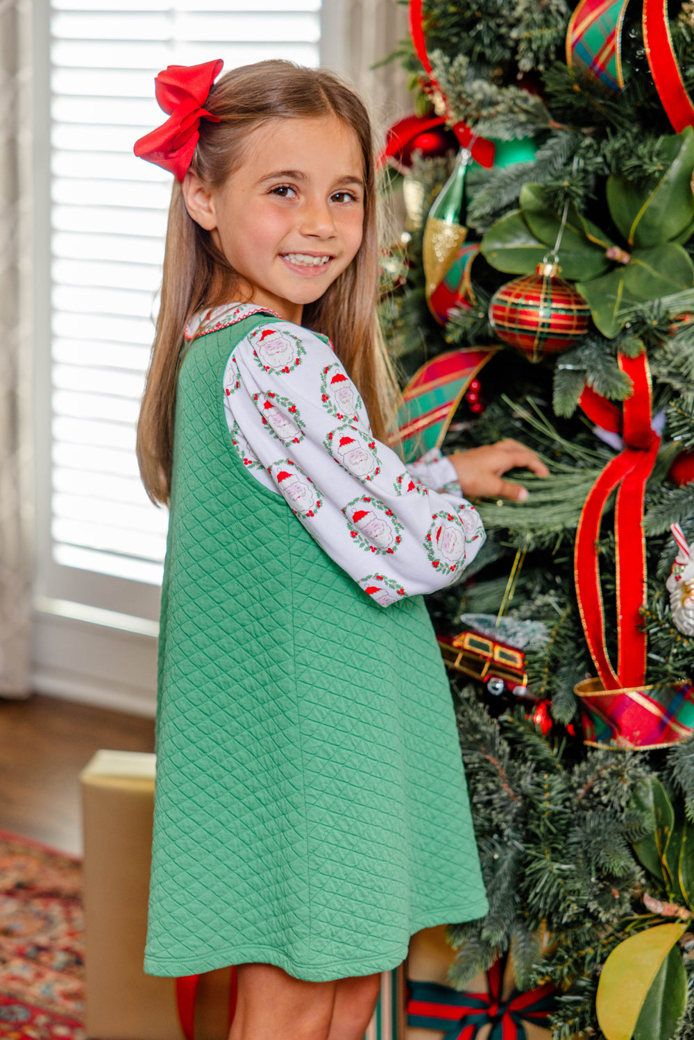 North Pole Portrait/Richmond Red Maude's Peter Pan Collar Shirt - Pima Long Sleeve