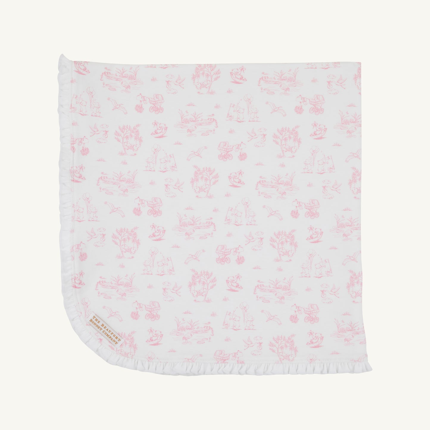 Baby Buggy Blanket - Sir Propers Sweet Arrival (Hamptons Hot Pink)