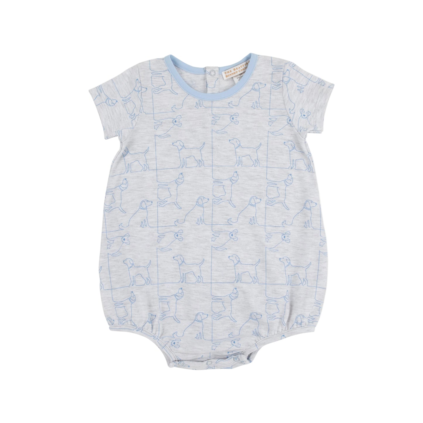Short Sleeve Patton Play Bubble Pima - Puppy Puzzle/Beale Street Blue