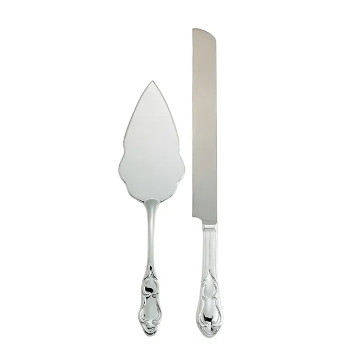 Silver Cake Knife & Server Set