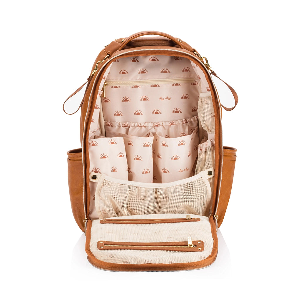 Cognac Boss Plus Diaper Bag Backpack