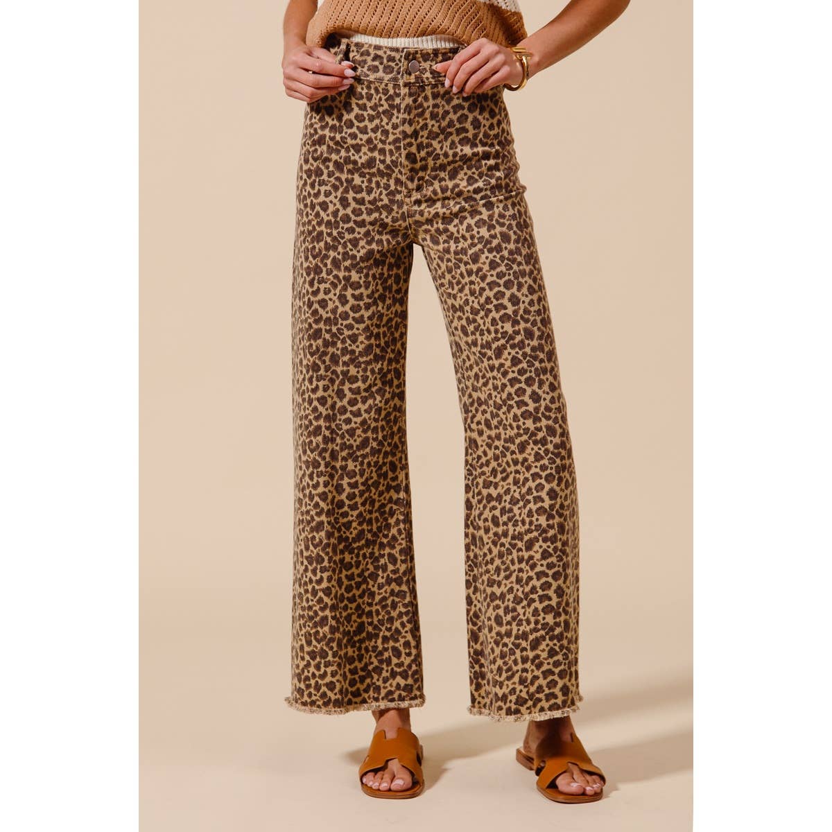 Can’t Be Tamed Mid Rise Leopard Denim Pants