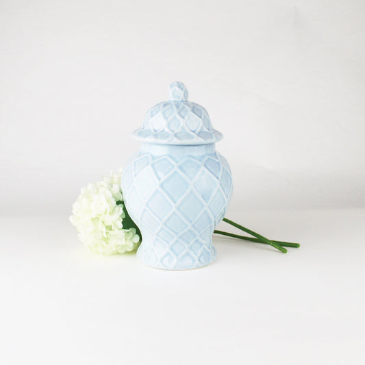 Small Light Blue Ginger Jar