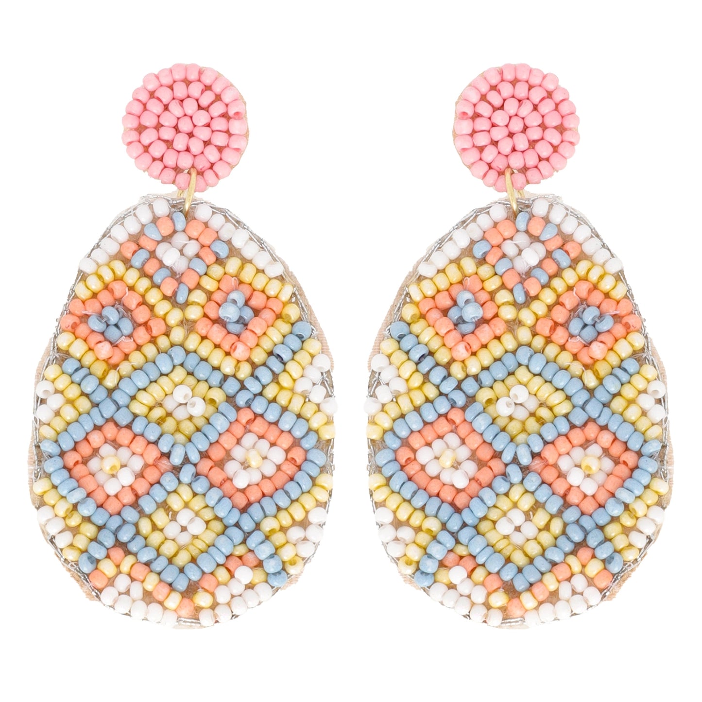 Pastel Beaded Easter Egg Earrings