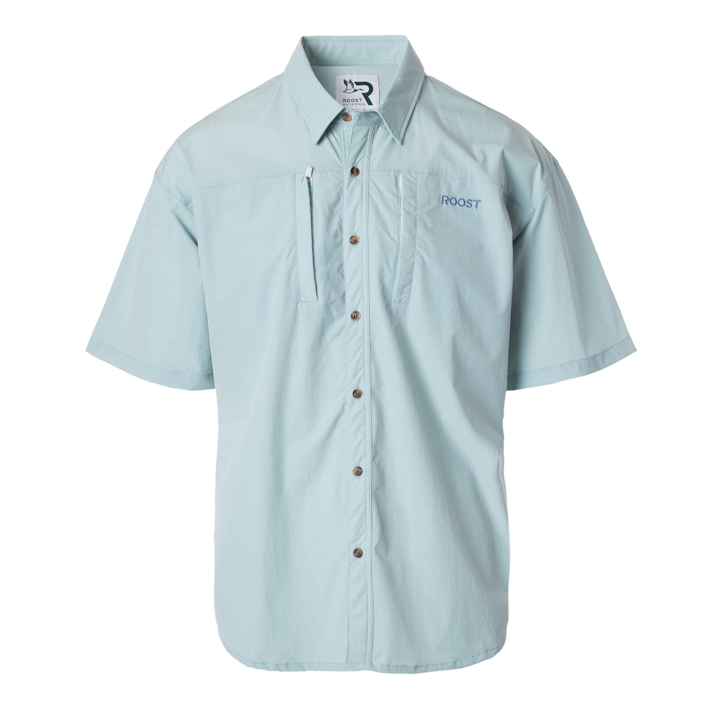 Roost Short Sleeve Button Down - Light Blue