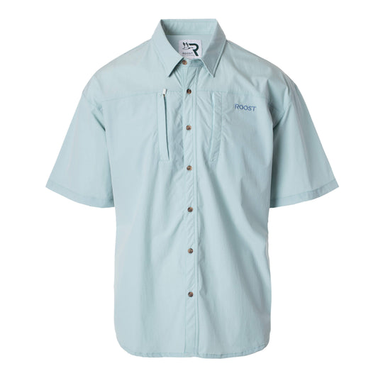 Roost Short Sleeve Button Down - Light Blue