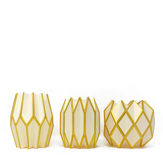 Gold Pearl Paper Vase Wraps