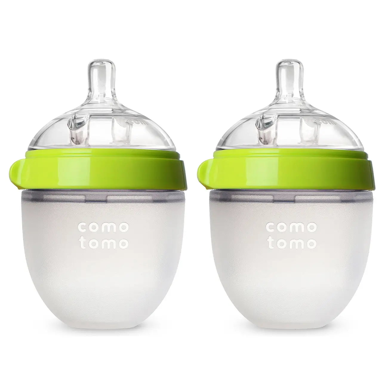 Comotomo Green 5 oz. Baby Bottle Double Pack