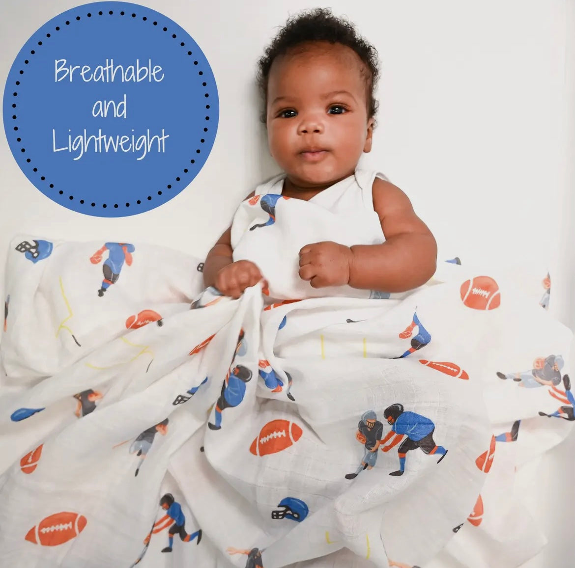 Football Swaddle Blanket