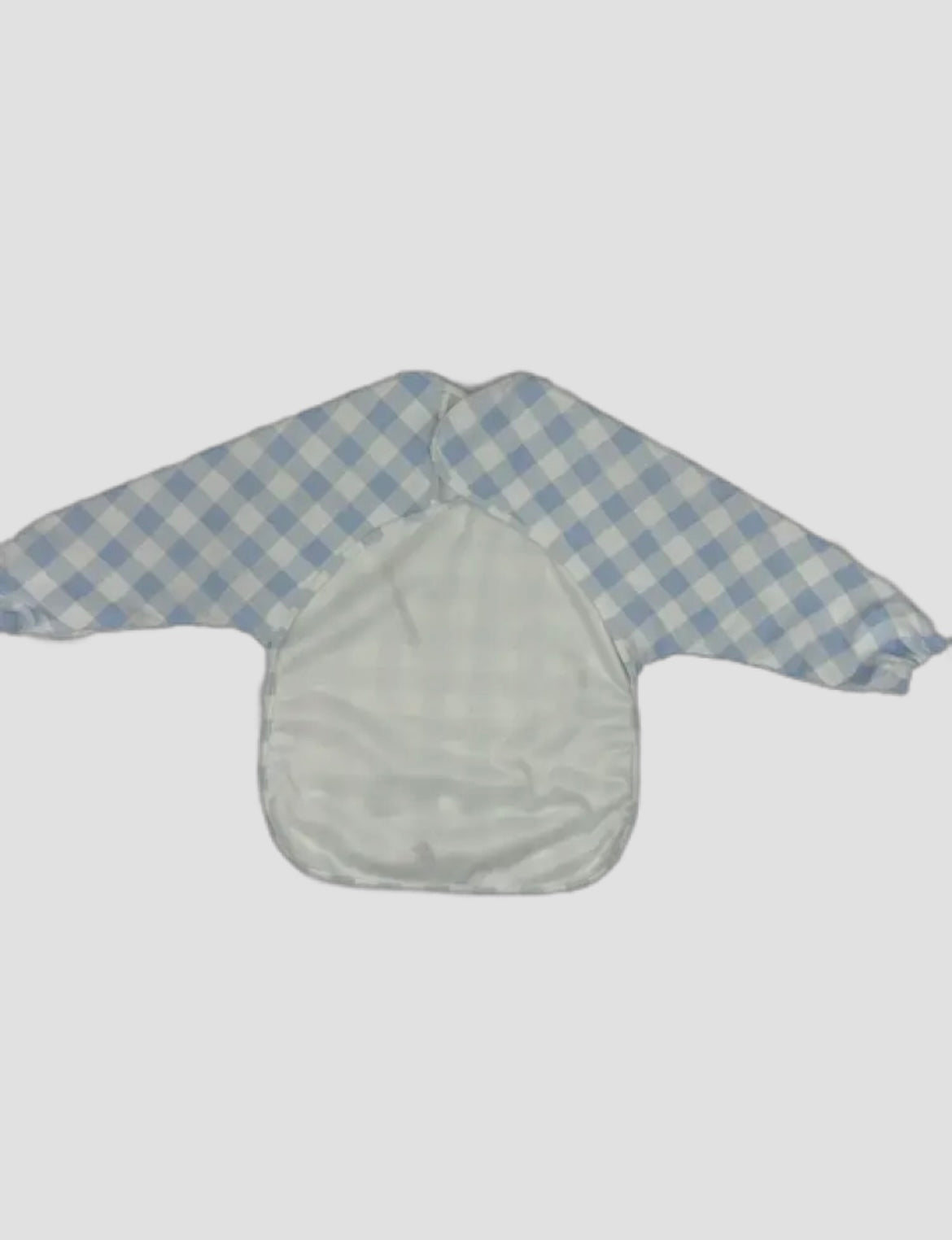 Blue Check Catch All Smock Bib