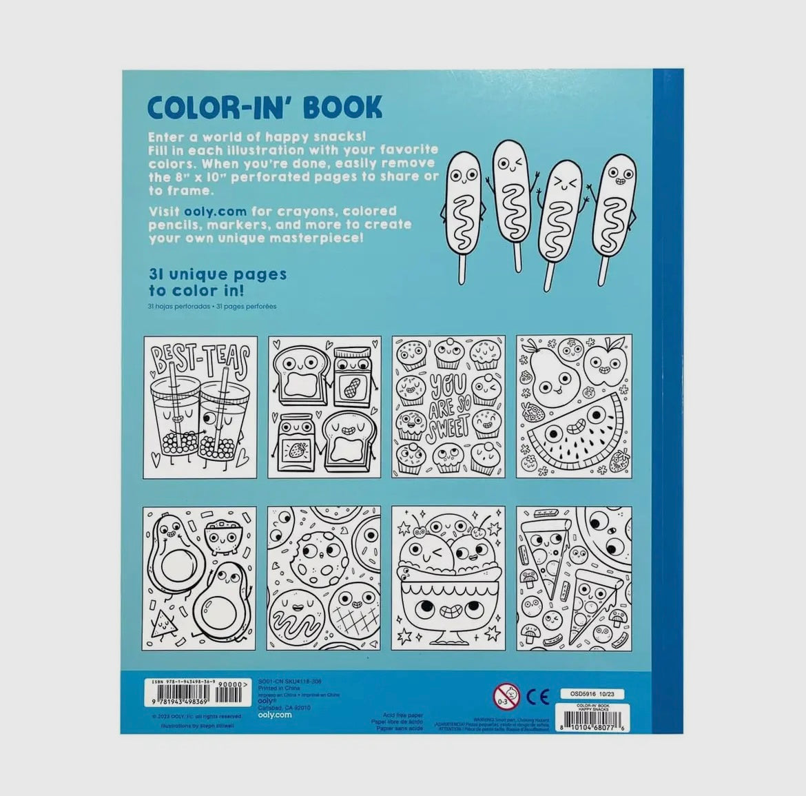 Happy Snacks Coloring Book