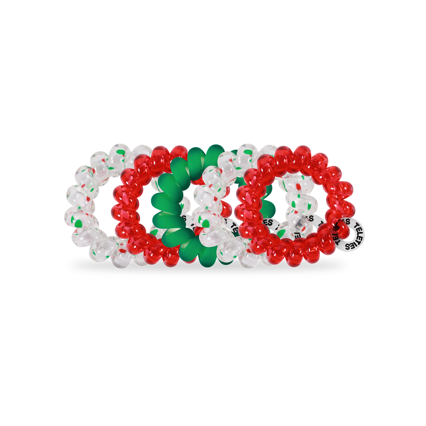 Teleties Spiral Hair Coils | Tiny | Seasons Greetings Hair Ties