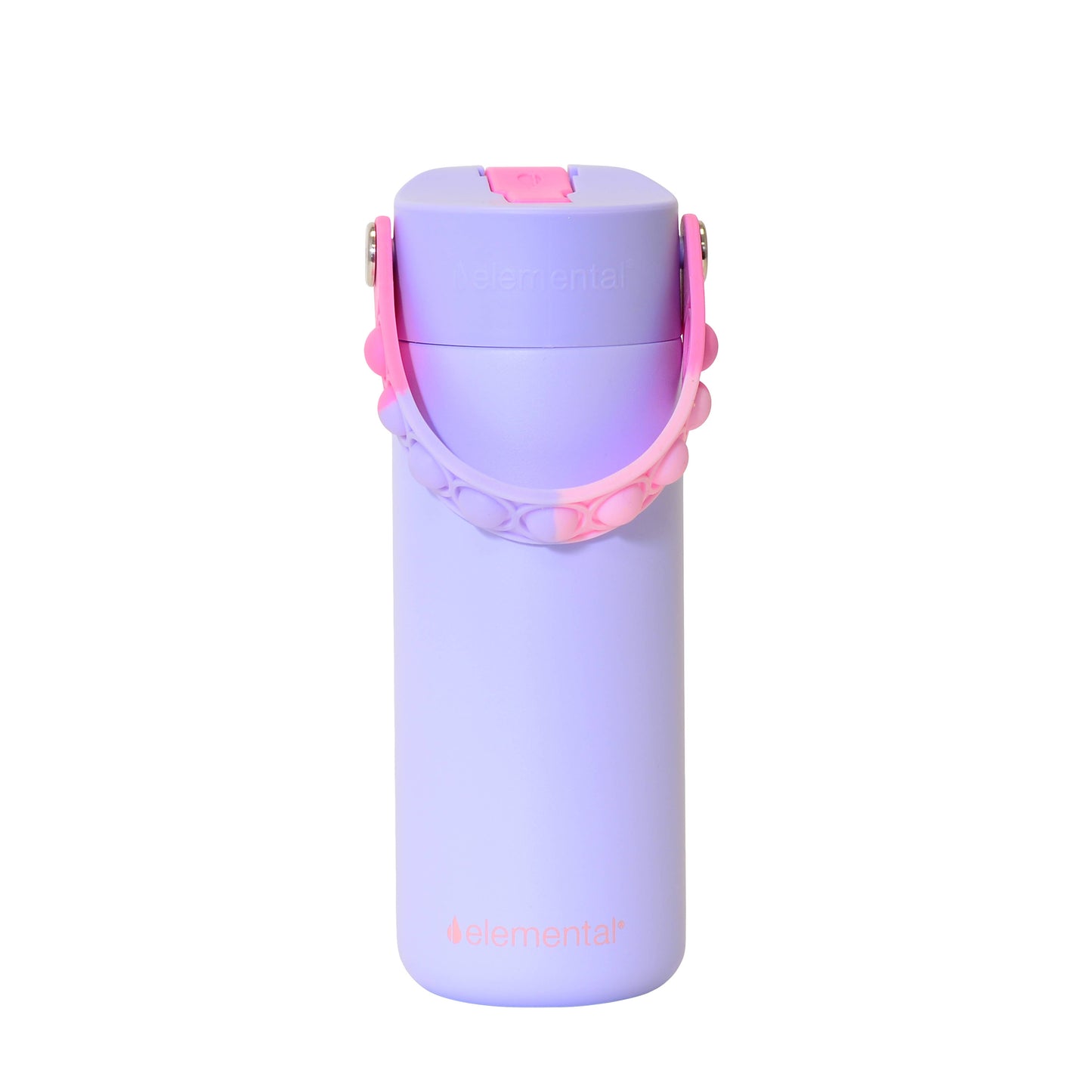Kids Fidget Handle Water Bottle - Lilac Tie Dye