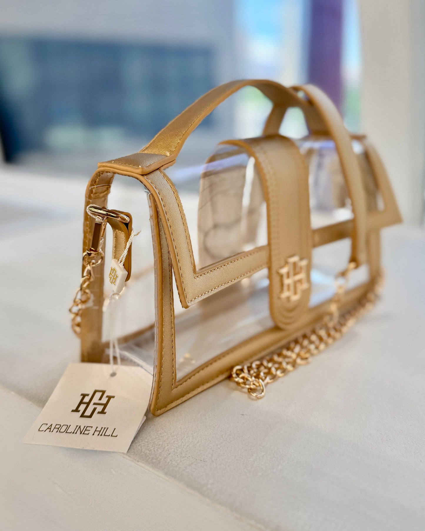 Grace Clear Bag in Gold