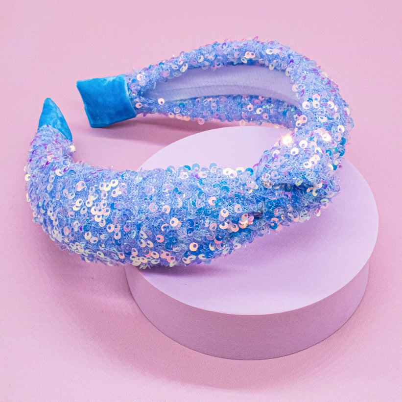 Girl’s Blue Sequin Headband