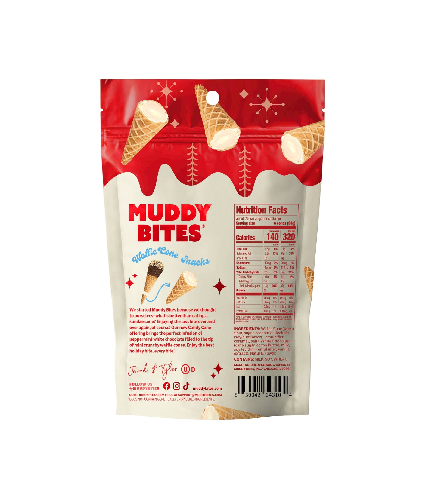 OPEN HOUSE SPECIAL: Muddy Bites Candy Cane Waffle Cone Snacks