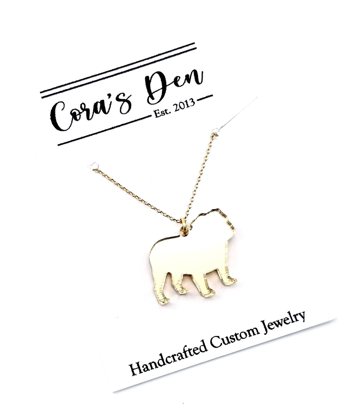 Bulldog Pendant Necklace