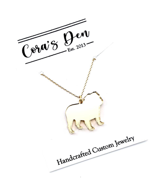 Bulldog Pendant Necklace