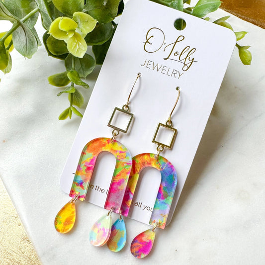 Macy Colorful Acrylic Earrings