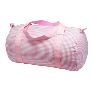 Pink Gingham Medium Duffel