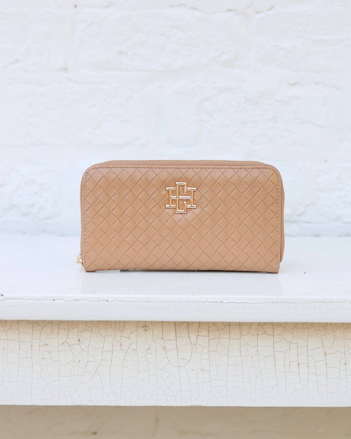 Penelope Wallet - Woven Tan