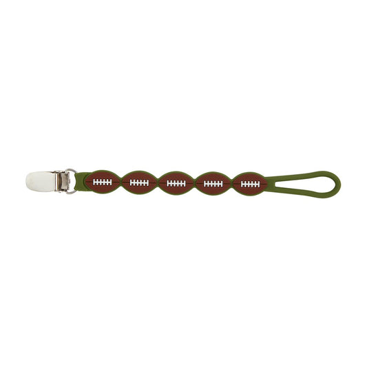 Football Silicone Pacifier Strap