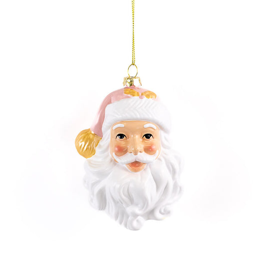 Pink Santa Ornament