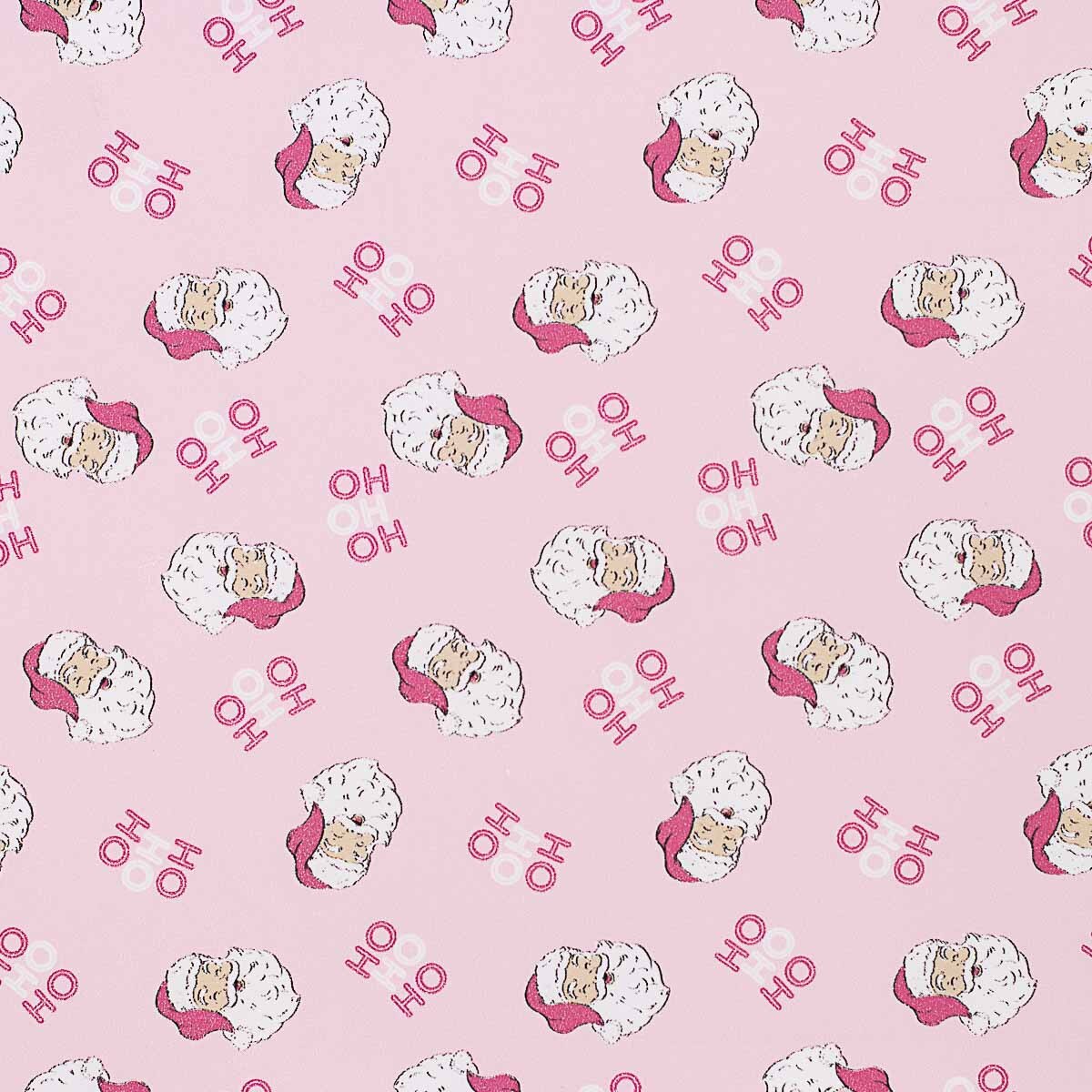 HoHoHo Pink Santa Wrapping Paper