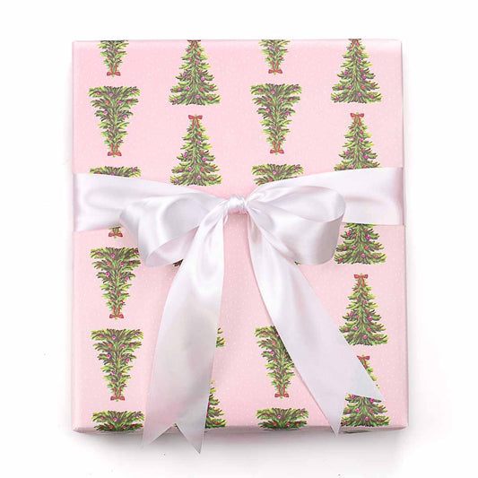 Noelle Tree Pink Wrapping Paper