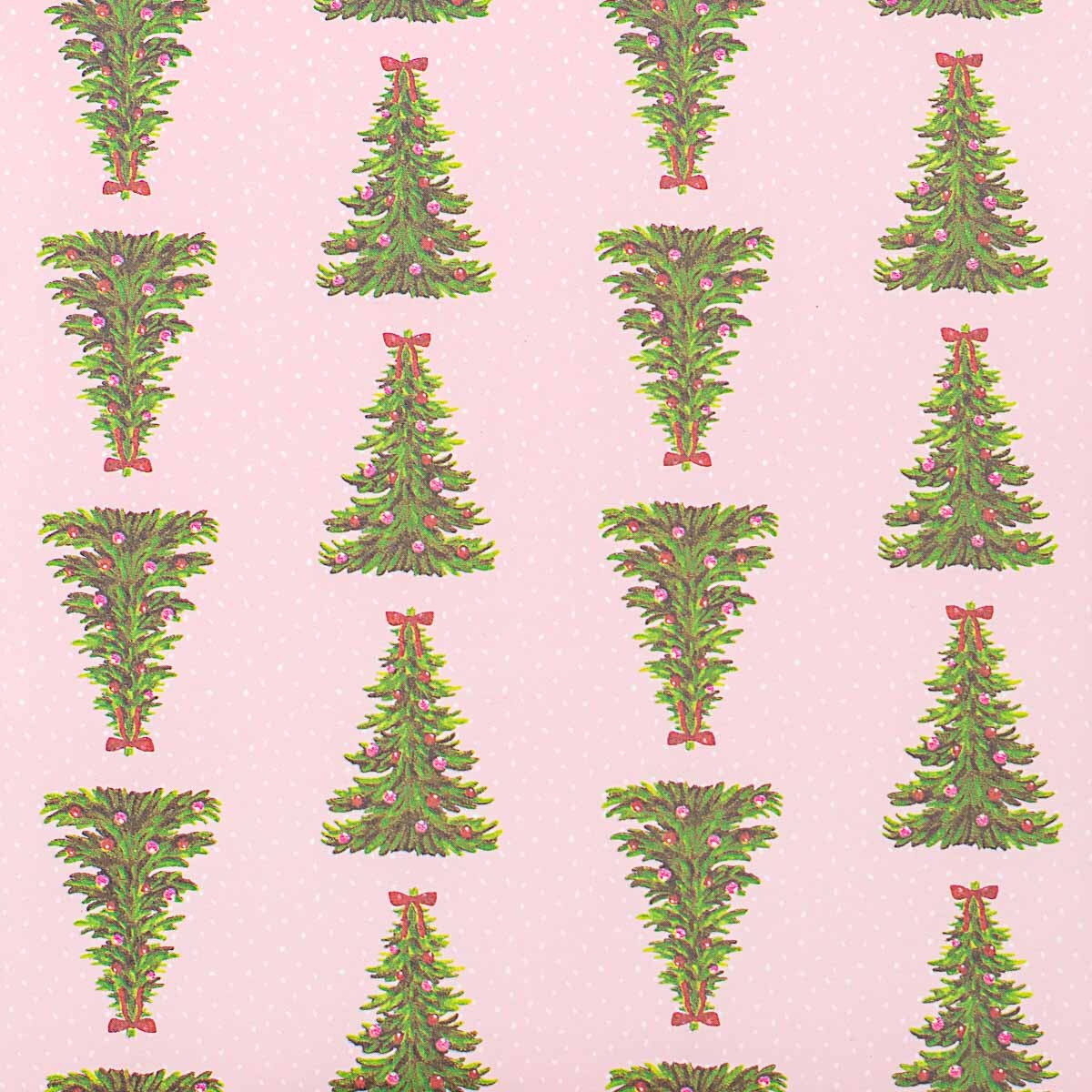 Noelle Tree Pink Wrapping Paper