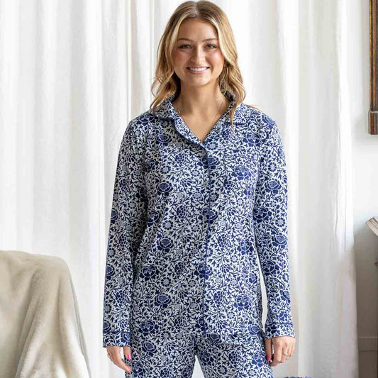 Kaolin Long Sleeve Button Up Pajama Top