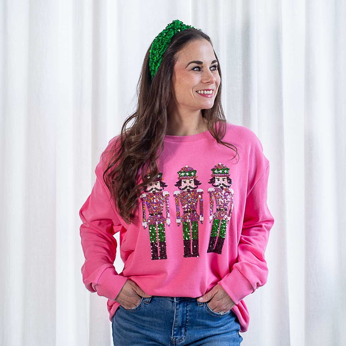 Pink Nutcracker Sequin Sweatshirt