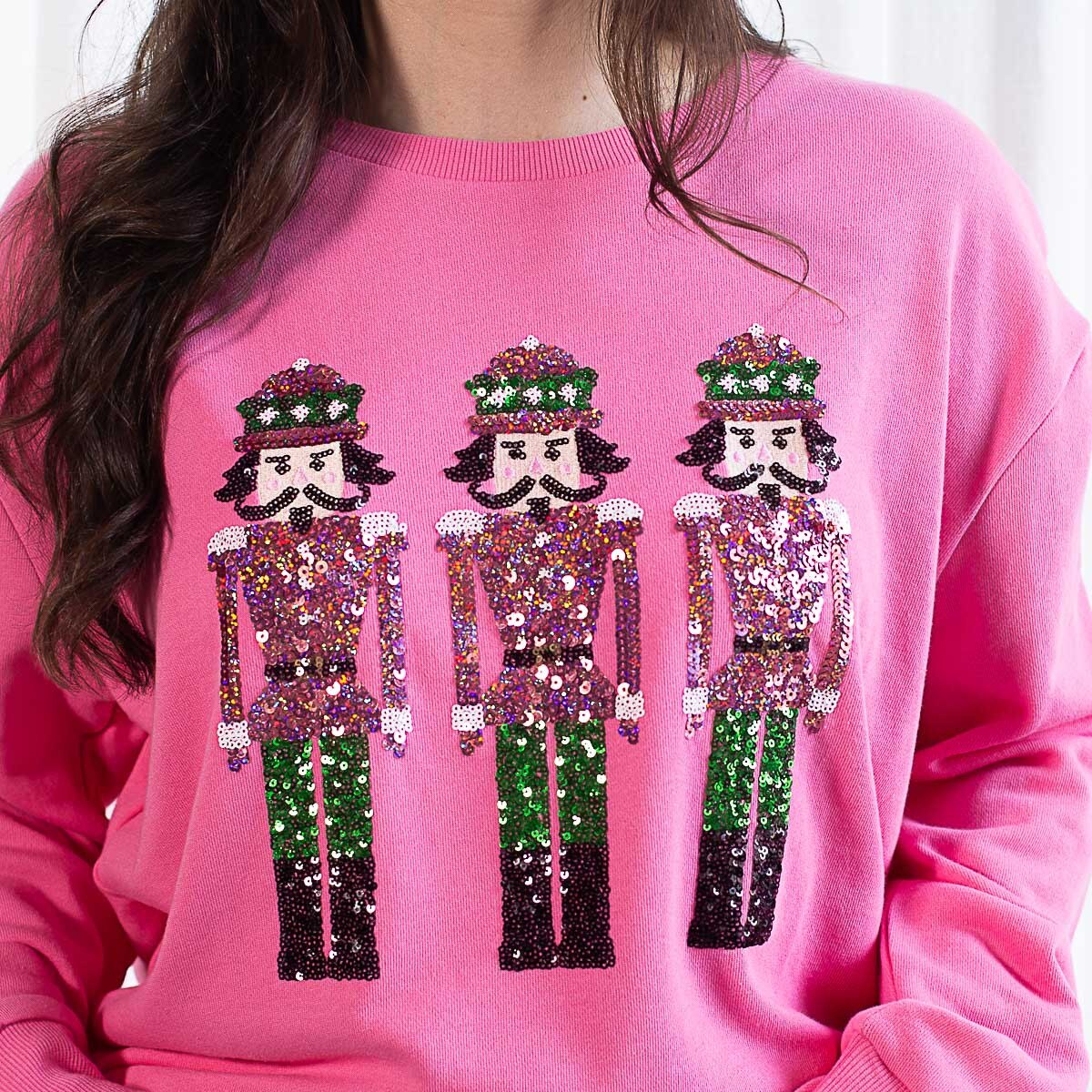 Pink Nutcracker Sequin Sweatshirt