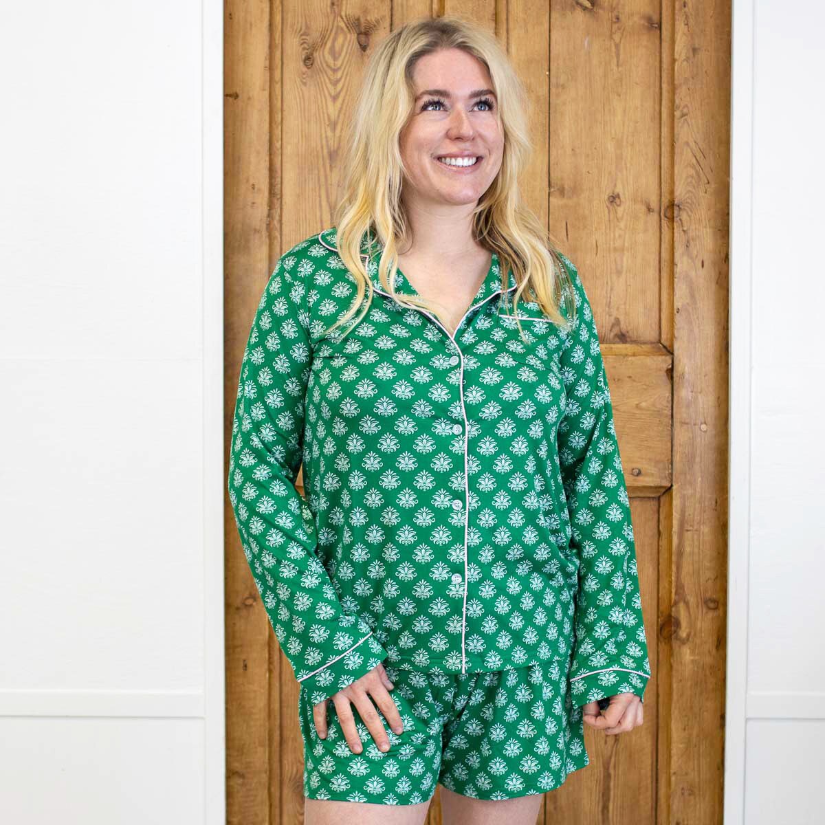 Kiara Long Sleeve Button Up Pajama Top