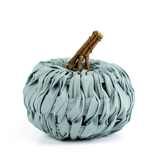 5" Sky Blue Woven Pumpkin