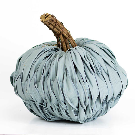 7" Sky Blue Woven Pumpkin