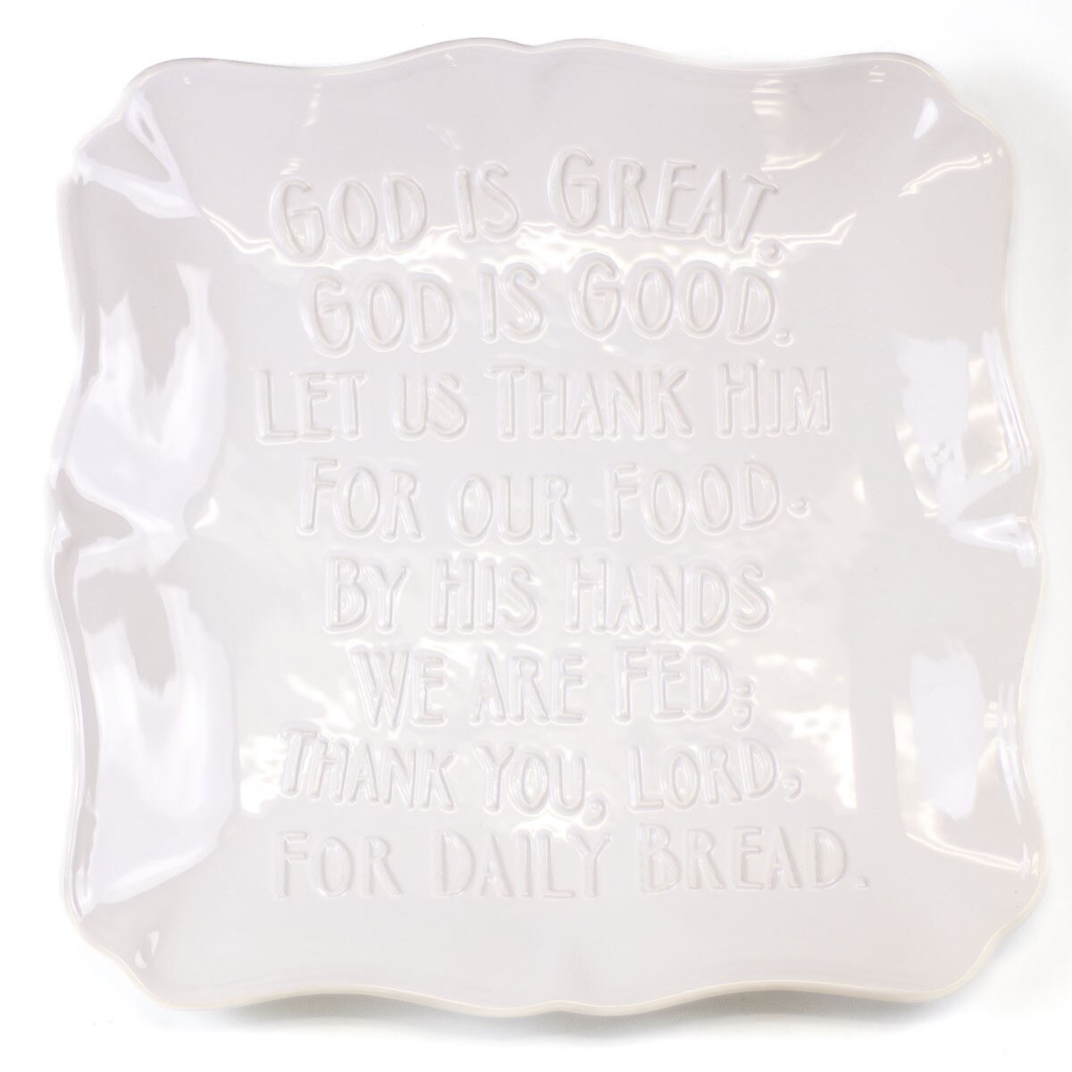 God Is Great Square Plate