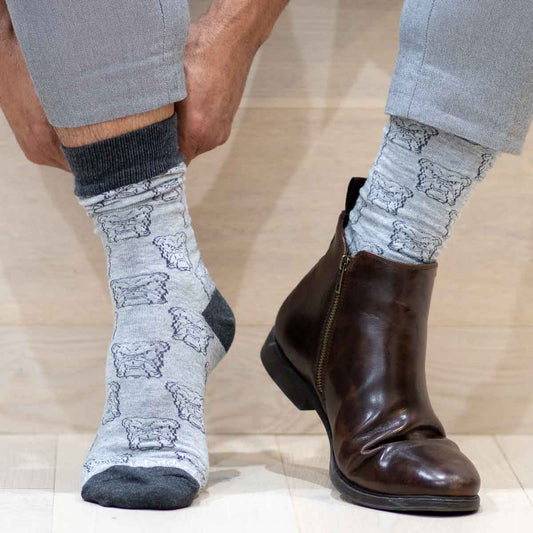 Men's Bulldog Face Socks