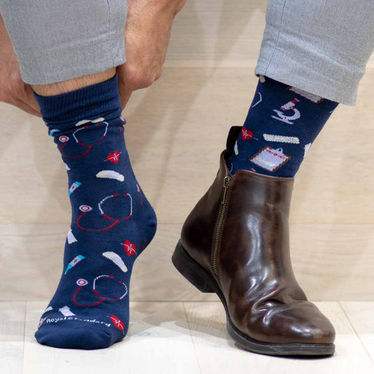 Men's Navy Medical Socks