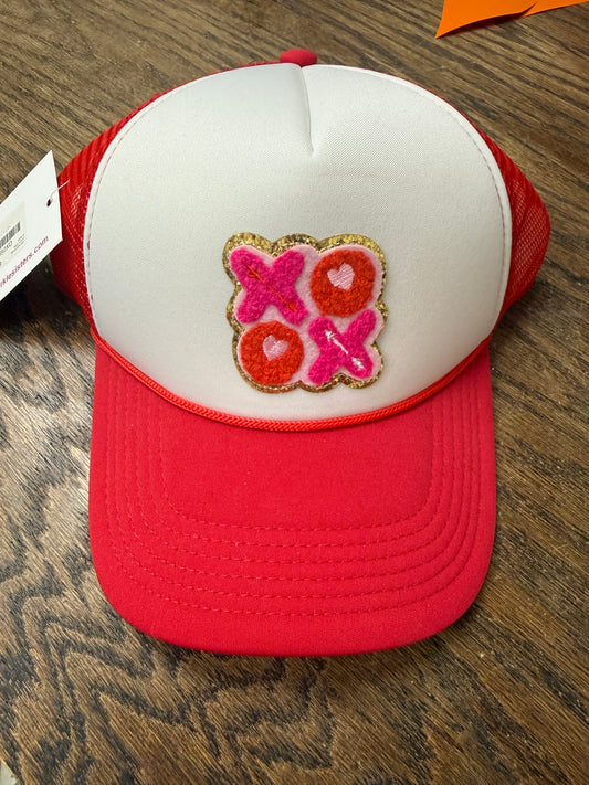 Girls Red XOXO Hat