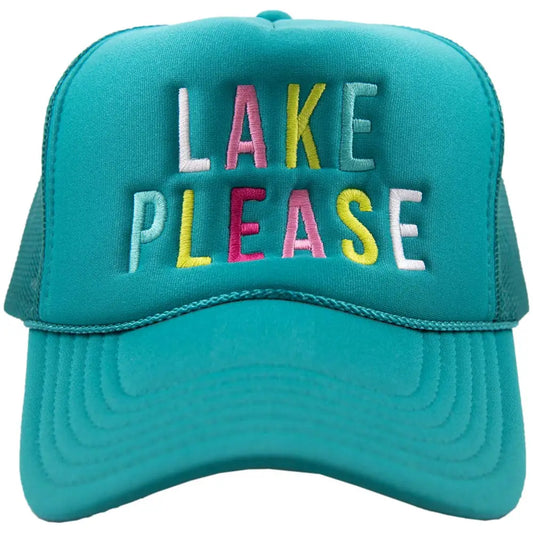 Teal Lake Please Trucker Hat