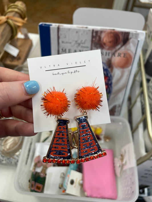 Orange & Blue Cheer Earrings