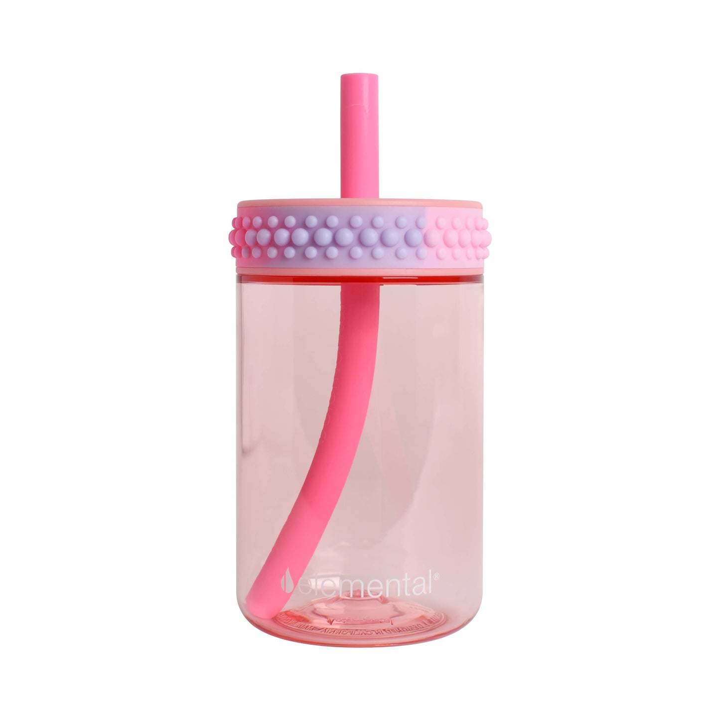 Kids Leakproof Bubble Grip Cup - Rose Tie Dye
