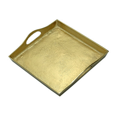 Gold Square Handled Tray