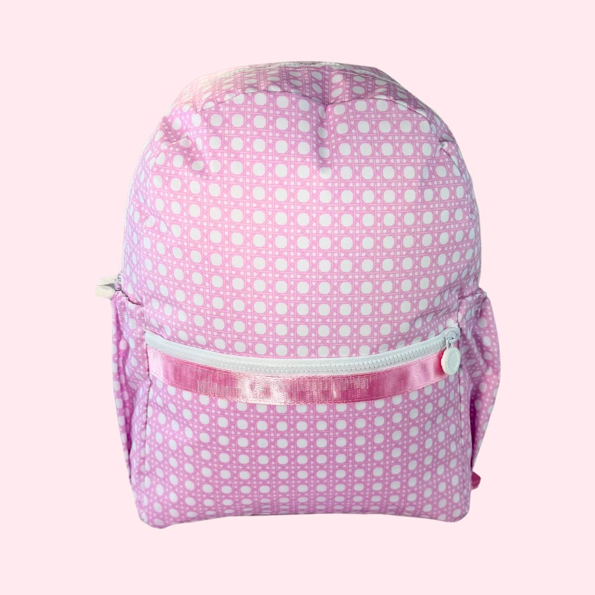 Pink Bungalow Wipeable Large Backpack