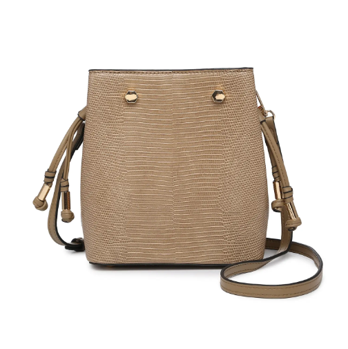 Rain Taupe Mini Bucket Bag