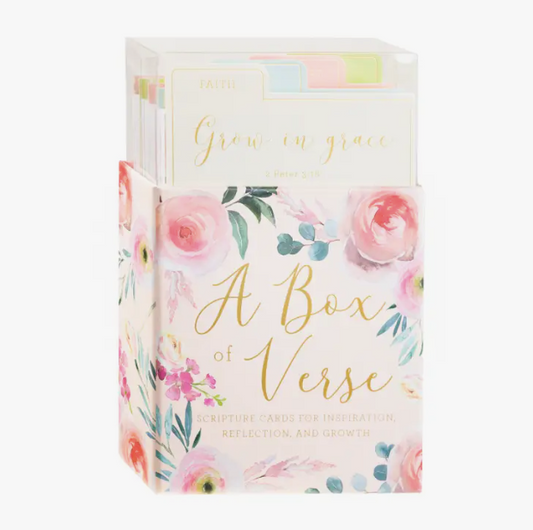 Pink Floral Box Of Verse Scripture Cards