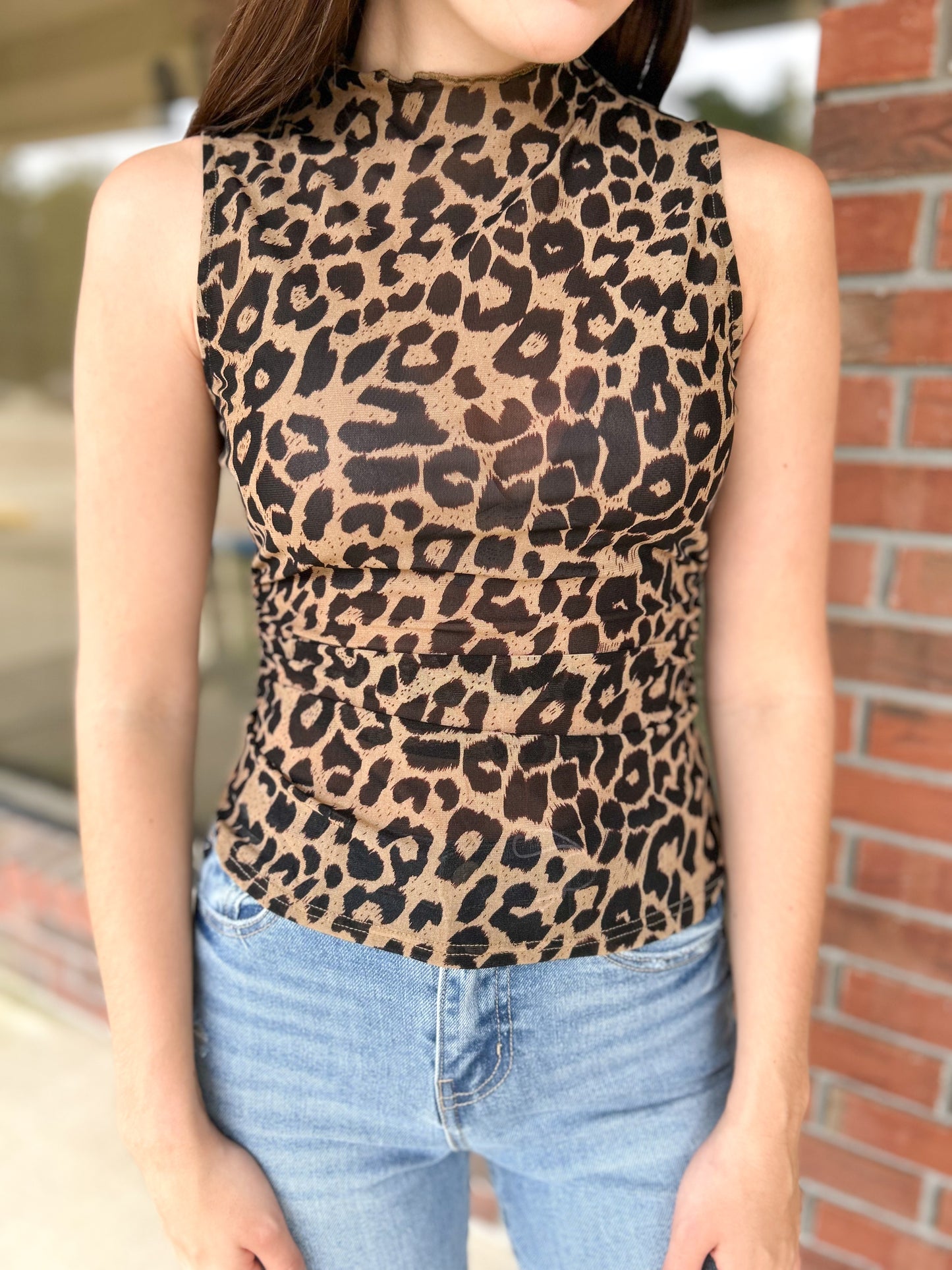 Spot On Leopard Sleeveless Top
